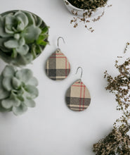 Load image into Gallery viewer, Preppy Plaid Leather Earrings - E19-1017