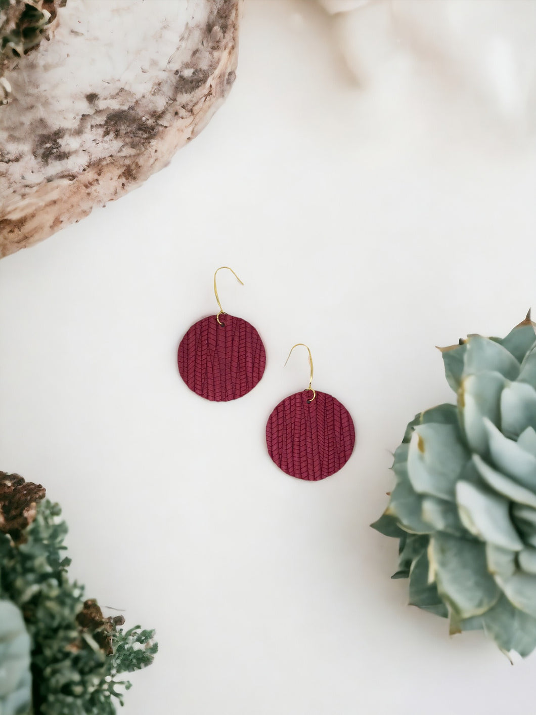 Genuine Leather Earrings - E19-1026