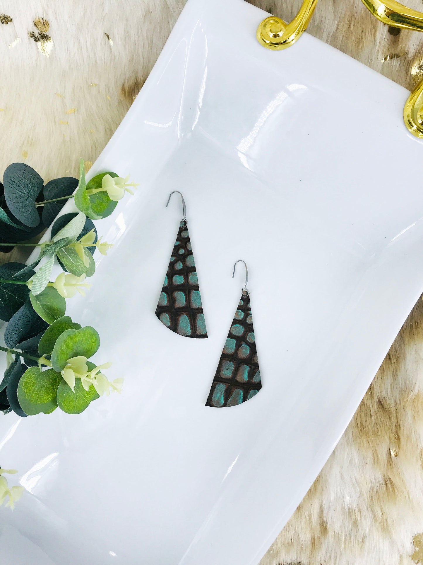 Genuine Leather Earrings - E19-1032