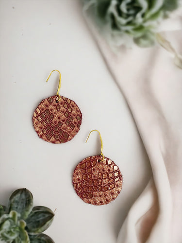 Genuine Leather Earrings - E19-1042