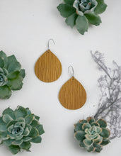 Load image into Gallery viewer, Dijon Mustard Leather Earrings - E19-1051