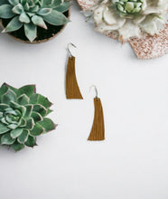 Load image into Gallery viewer, Dijon Mustard Leather Earrings - E19-1060