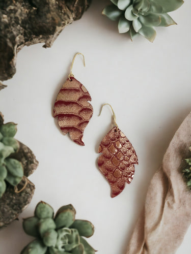 Genuine Leather Earrings - E19-1136