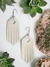 Load image into Gallery viewer, Champagne Leather Earrings - E19-1152