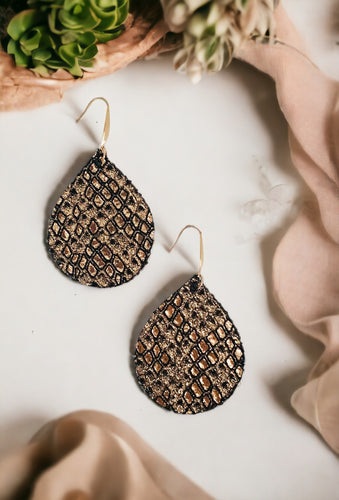 Genuine Leather Earrings - E19-1163