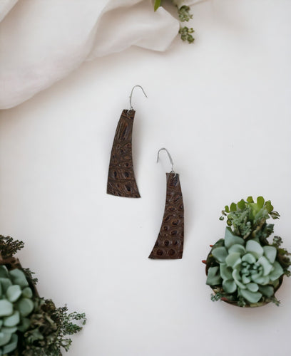 Alligator Leather Earrings - E19-1176