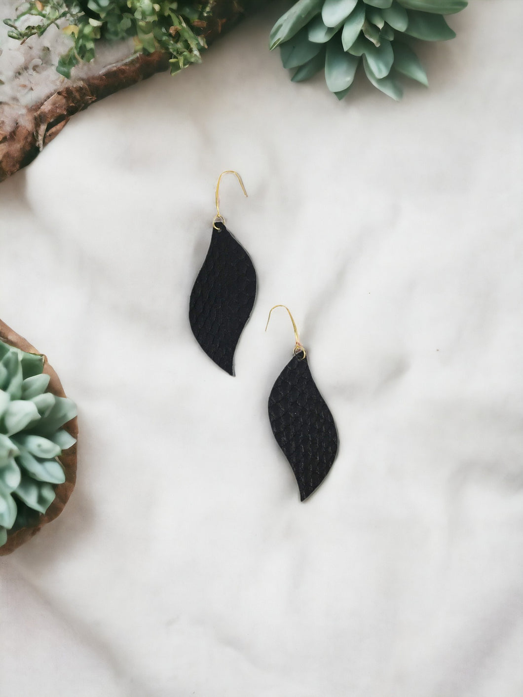 Genuine Leather Earrings - E19-1192