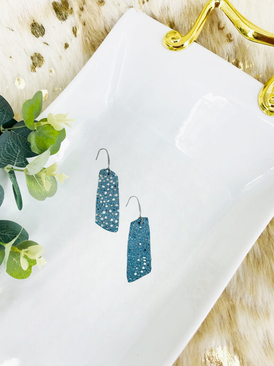 Exotic Teal Stingray Leather Earrings - E19-1209