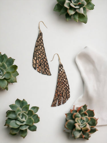 Mystic Python Leather Earrings - E19-1214