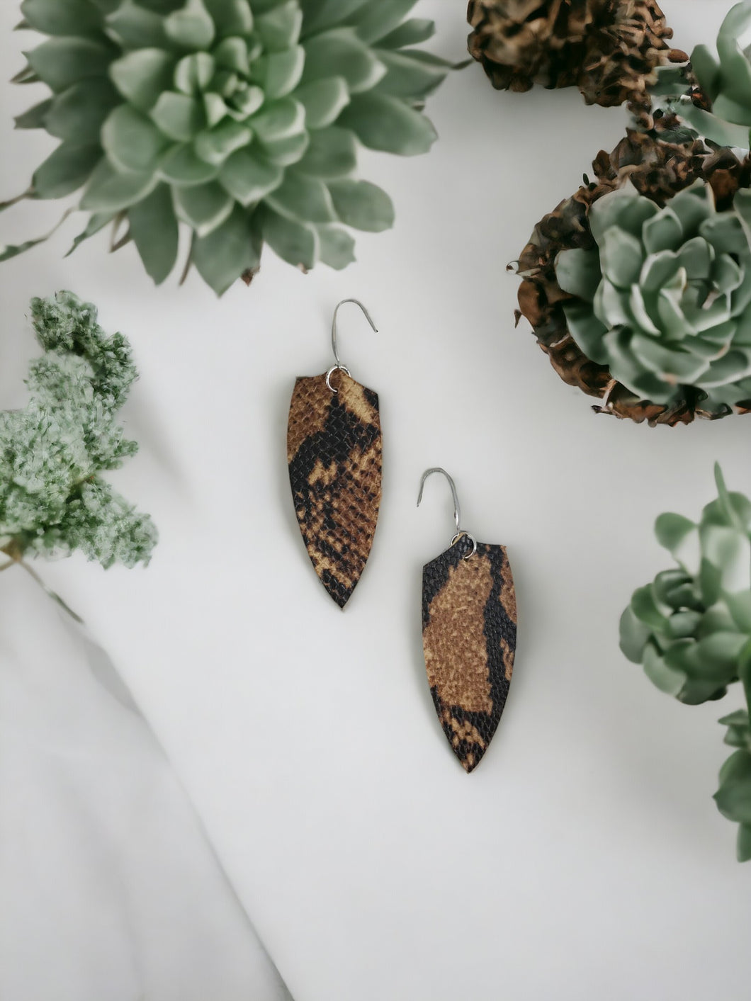 Genuine Leather Earrings - E19-1254