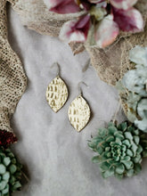 Load image into Gallery viewer, Beige Genuine Leather Earrings - E19-1294