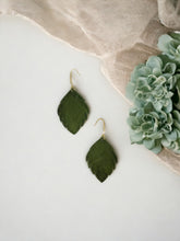 Load image into Gallery viewer, Green Genuine Leather Earrings - E19-1323