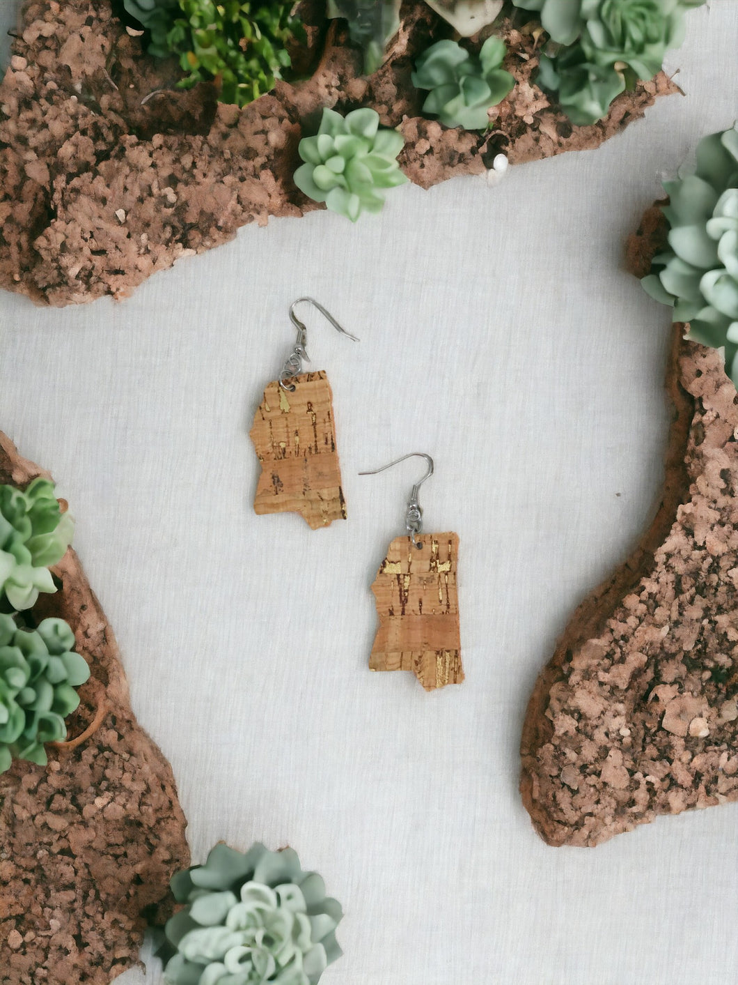 Genuine Cork Earrings - E19-134