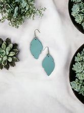 Load image into Gallery viewer, Aqua Genuine Leather Earrings - E19-1389