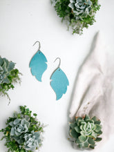 Load image into Gallery viewer, Blue Green Soft Leather Earrings - E19-1492