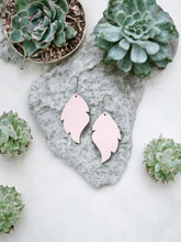 Load image into Gallery viewer, Baby Pink Genuine Leather Earrings - E19-1517