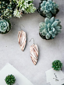 Marbled Pattern Leather Earrings - E19-1584