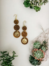 Load image into Gallery viewer, Rustic Pecan Genuine Leather Earrings - E19-1777