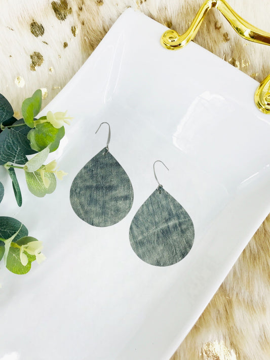 Distressed Leather Earrings - E19-1892