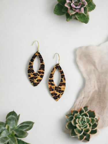 Baby Cheetah Genuine Cork Leather Earrings - E19-1896