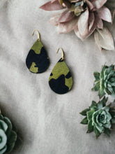 Load image into Gallery viewer, Hair On Camo Leather Earrings - E19-1917