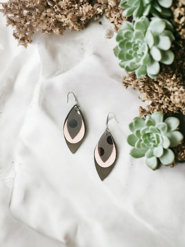 Genuine Leather Earrings - E19-196