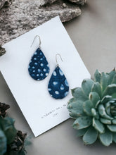 Load image into Gallery viewer, Blue Genuine Leather Earrings - E19-1998