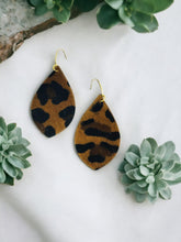Load image into Gallery viewer, Hair On Chocolate Leather Earrings - E19-2049