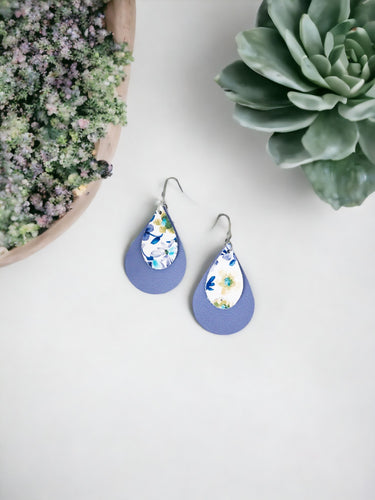 Lilac Genuine Leather Earrings - E19-204