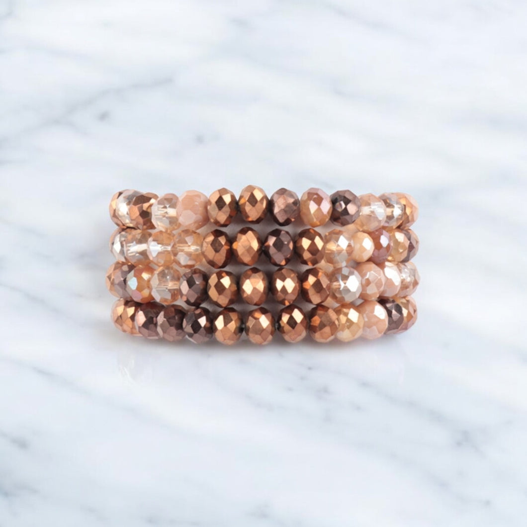 Brown Stack Bracelet Set - B2119