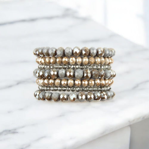 Grey Stack Bracelet Set - B2120