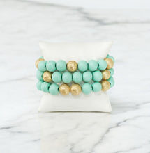 Load image into Gallery viewer, Mint Isabelle Bracelet Stack - B2139