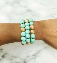 Load image into Gallery viewer, Mint Isabelle Bracelet Stack - B2139