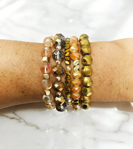 Light Amber Bracelet Stack - B2140