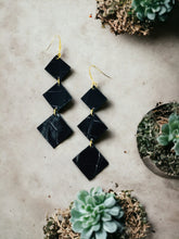 Load image into Gallery viewer, Black Genuine Leather Earrings - E19-2246