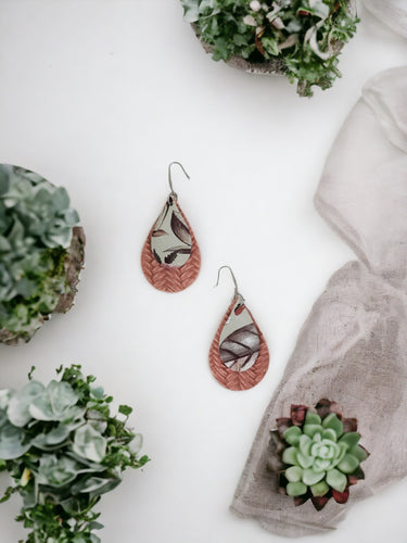 Pink Genuine Leather Earrings - E19-234