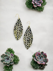 Leopard Leather Fringe Earrings - E19-2485