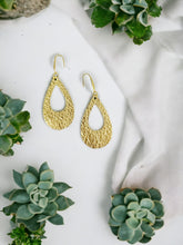 Load image into Gallery viewer, Gold Genuine Leather Earrings - E19-2578