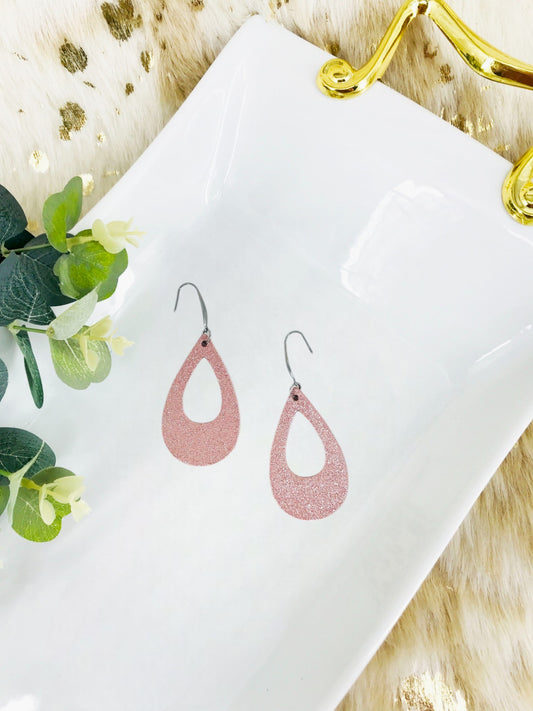 Pink Genuine Leather Earrings - E19-2595