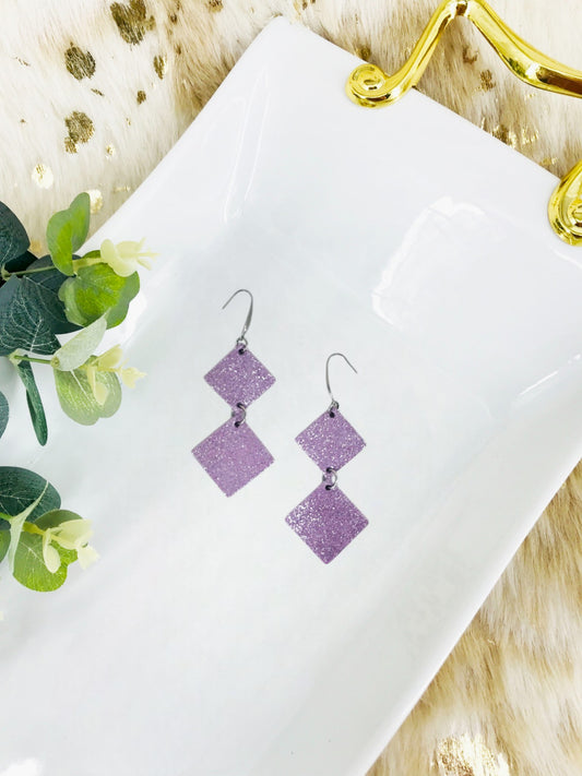 Lilac Genuine Leather Earrings - E19-2605