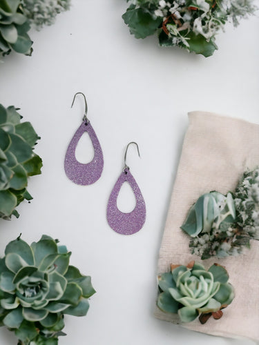 Lilac Genuine Leather Earrings - E19-2606