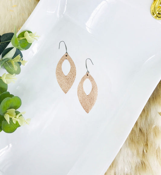 Rose Gold Leather Earrings - E19-2618