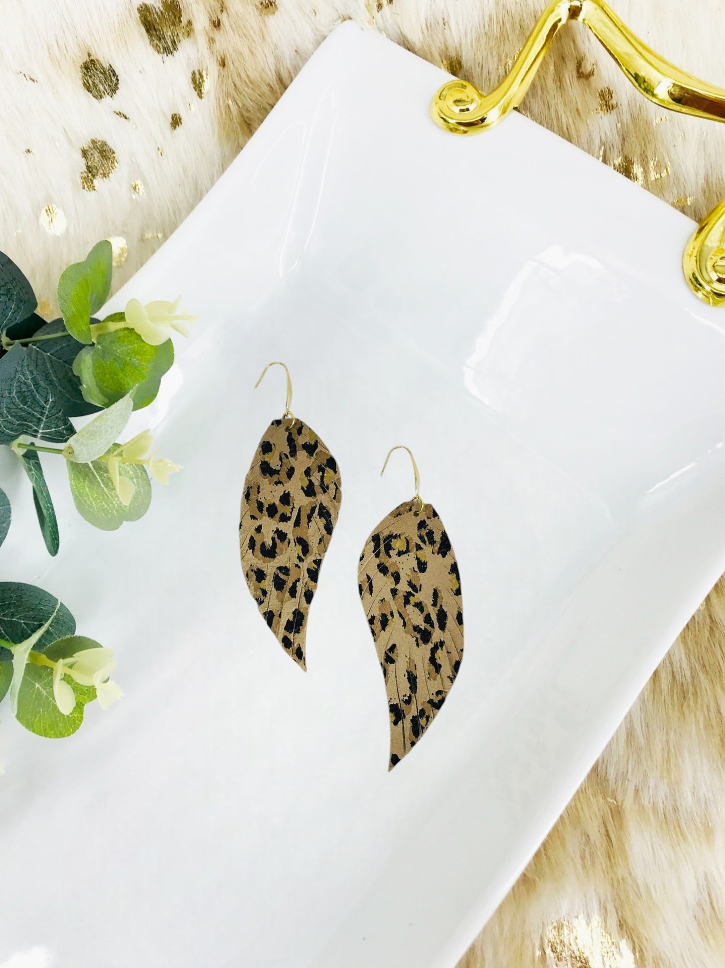 Fringe Leopard Leather Earrings - E19-2663