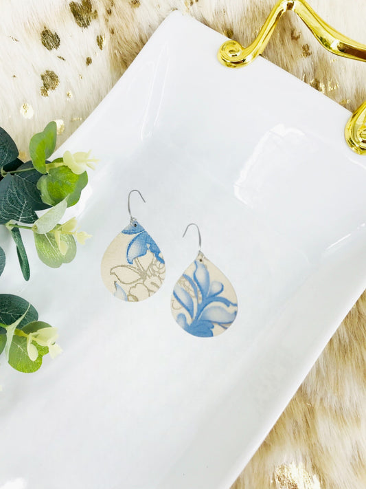 Floral Pattern Leather Earrings - E19-2667