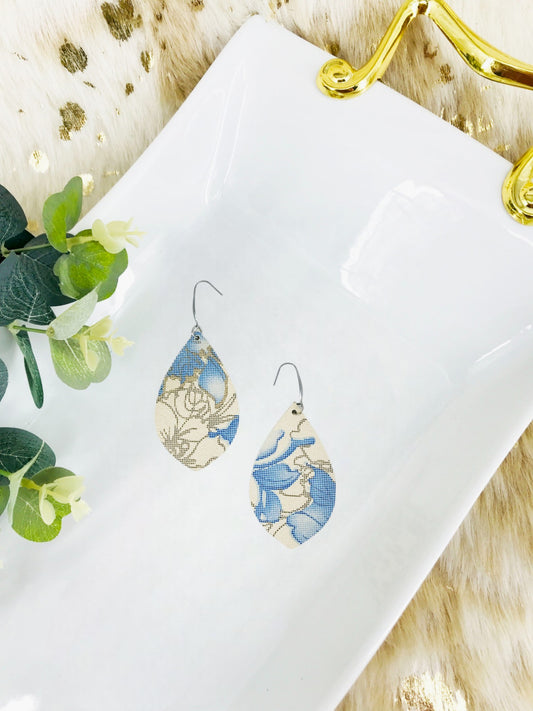 Floral Pattern Leather Earrings - E19-2669