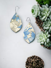 Load image into Gallery viewer, Floral Pattern Leather Earrings - E19-2669