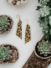 Load image into Gallery viewer, Natural Leopard Lambskin Leather Earrings - E19-2681