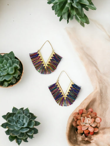 Bohemian Triangle Tassel Earrings - E19-2727