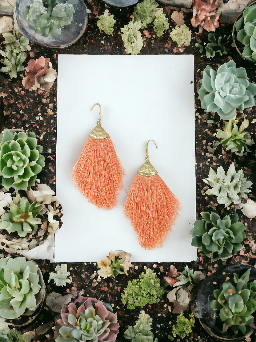 Large Tassel Pendant Earring - E19-2765