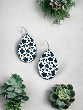Load image into Gallery viewer, Spotted Cow Cork on Leather Earrings - E19-2827